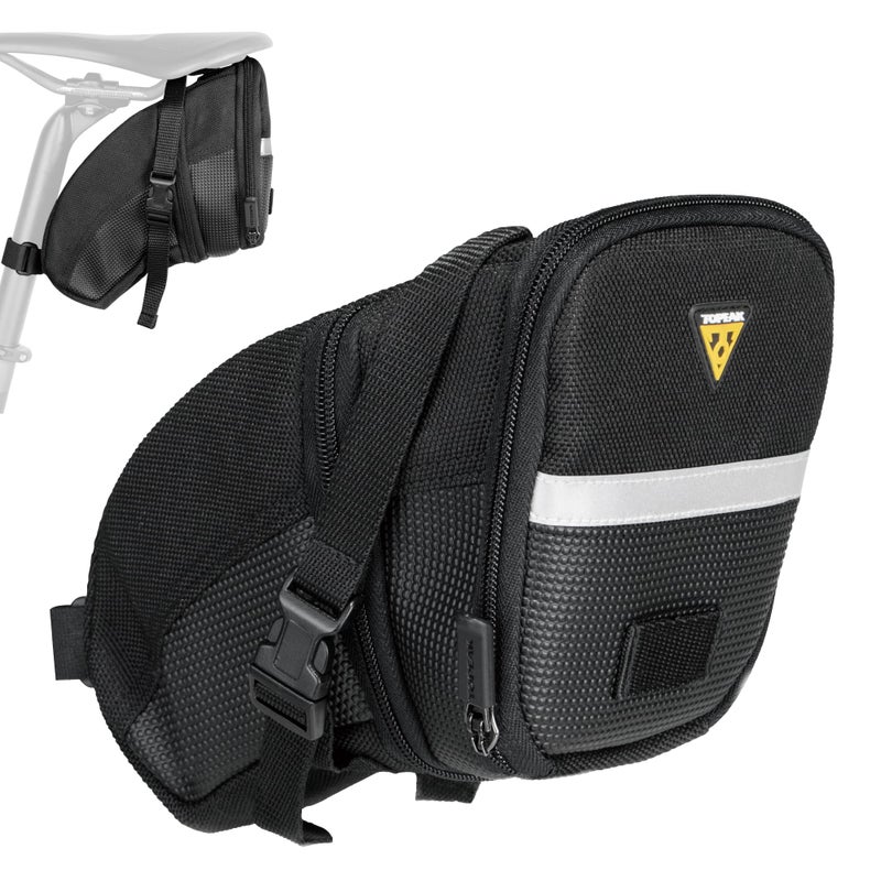 Topeak TC2262B Aero Wedge Pack with Strap Mount, Large , Black - Image 1